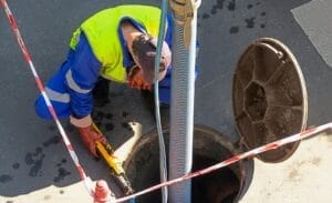 Croydon blocked drain services carried out using high-pressure water jetting by Drainage & Plumbing LTD