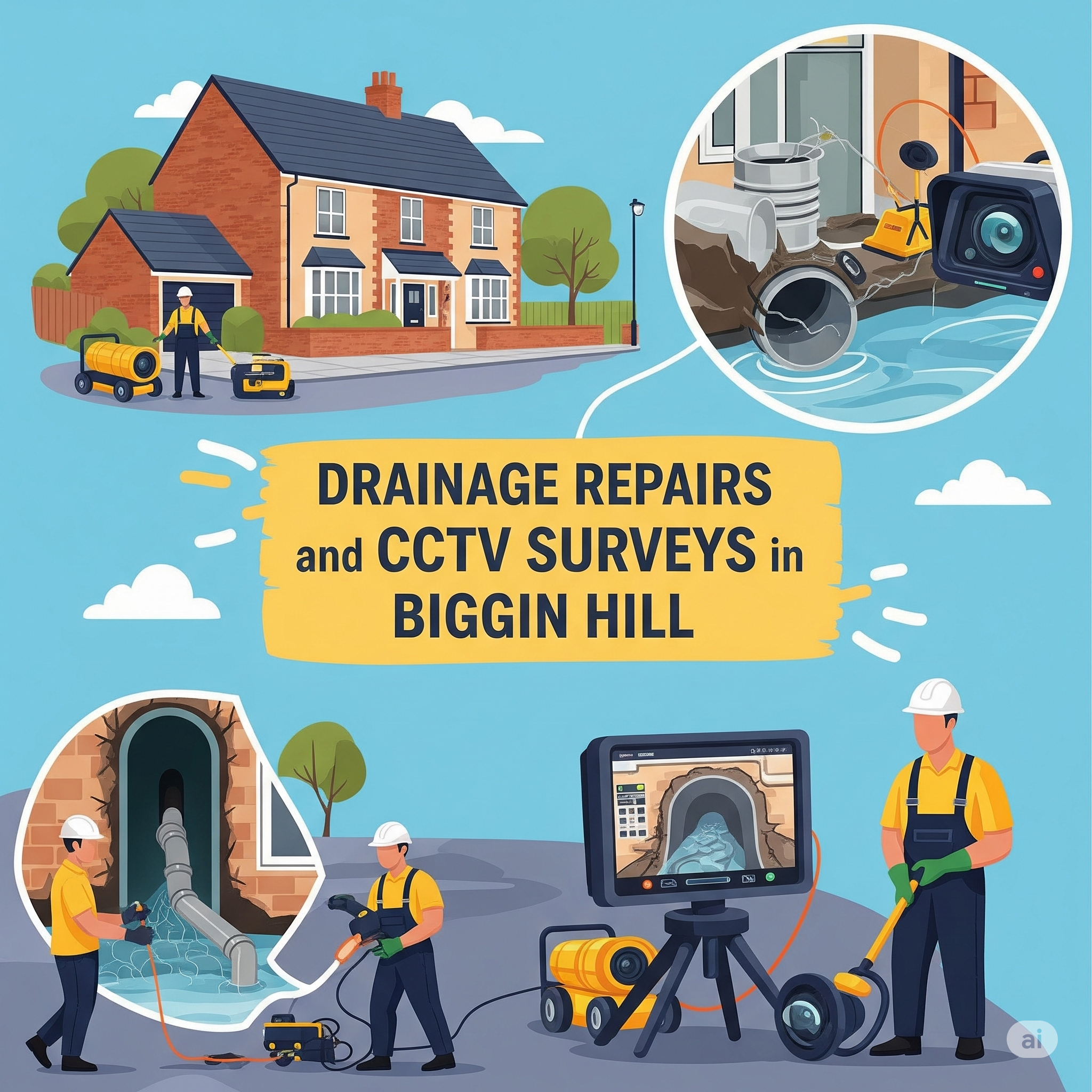 Drainage Repairs and CCTV Surveys in Biggin Hill