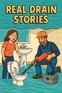 real drain stories croydon flood repair with plumber fixing overflowing toilet by Drainage&Plumbing Ltd