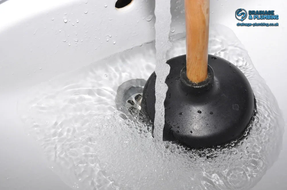 blocked drain backing up into shower tray in South East England Victorian terraced home, showing early signs of pipe failure