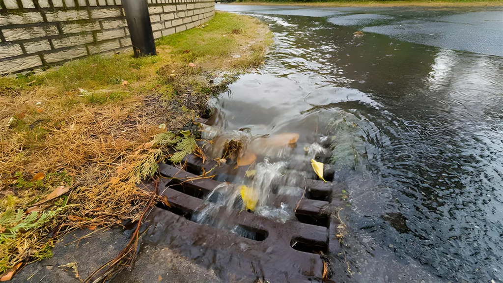 Overflowing drain pipes flooding outdoor area fixed by Drainage & Plumbing LTD