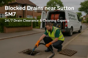 Blocked drains near Sutton SM7 – Drainage & Plumbing Ltd providing drain clearance service