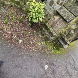 A fully unblocked channel drain flowing freely after professional high pressure drain unblocker services.