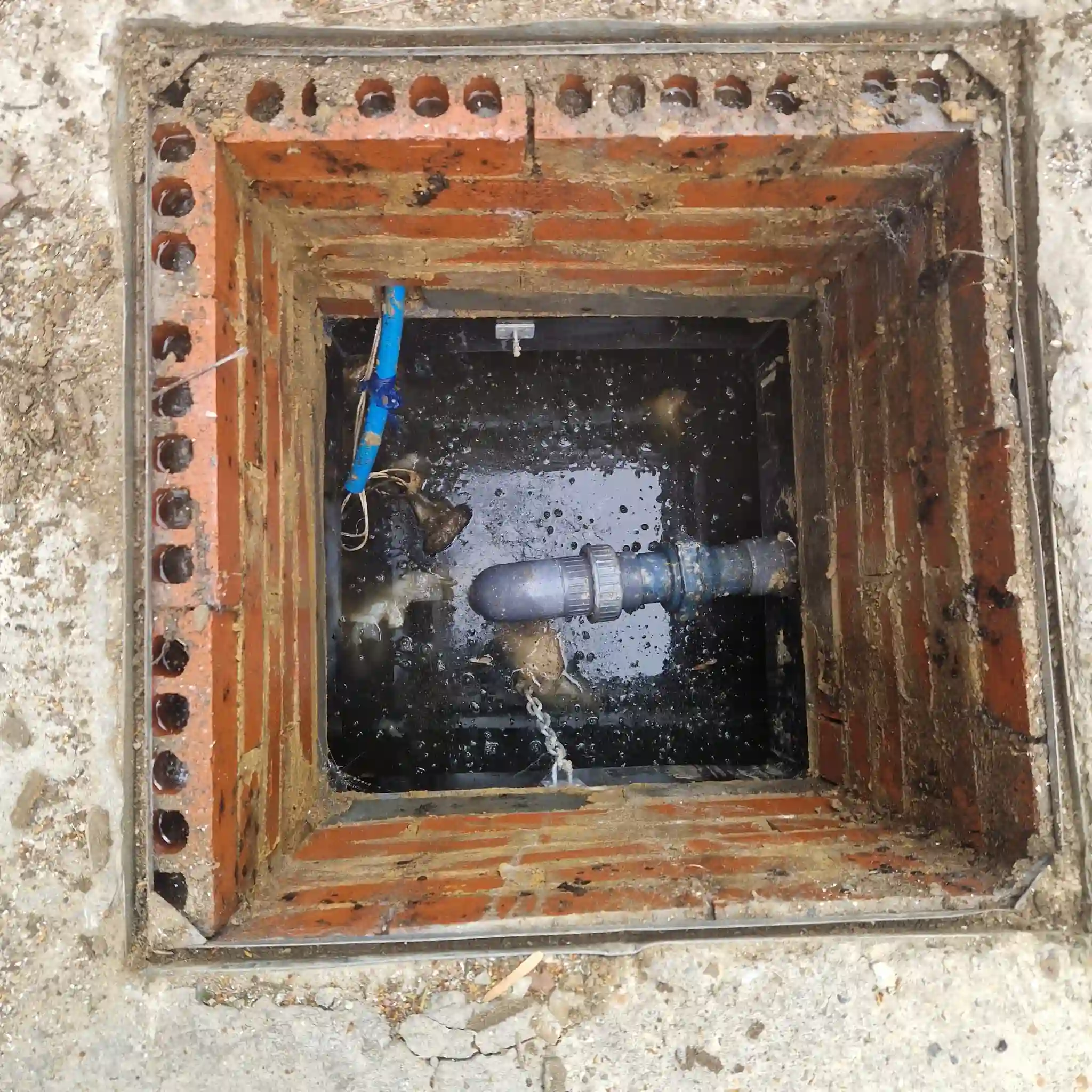 Annotated bathroom sink showing drain overflow hole as a drain flies in bathroom breeding site