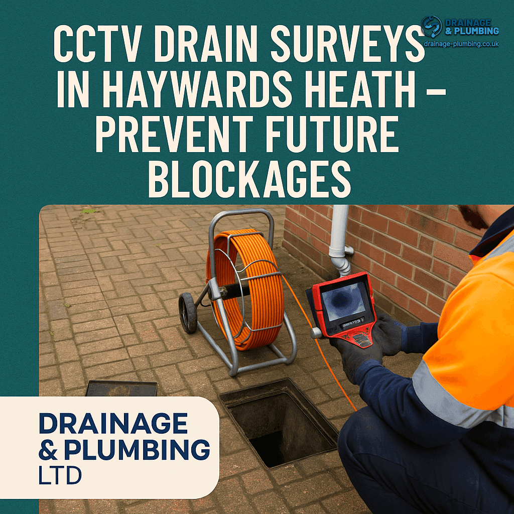 cracked drain joint with root ingress exposed during a CCTV drain survey in a South East England garden
