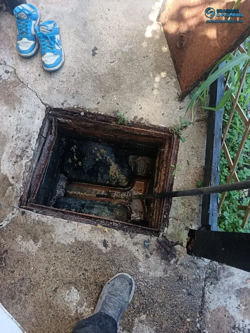 Drainage Services Brighton: The Truth About Blocked Drains 10 drainage services Brighton — blocked sewer pipe showing debris build-up before professional clearance