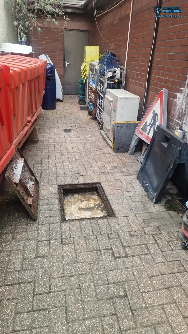 Drain Unblocking in Bromley: Fat and Grease Blockage Cleared 3 Blocked inspection chamber containing fat and grease in Bromley